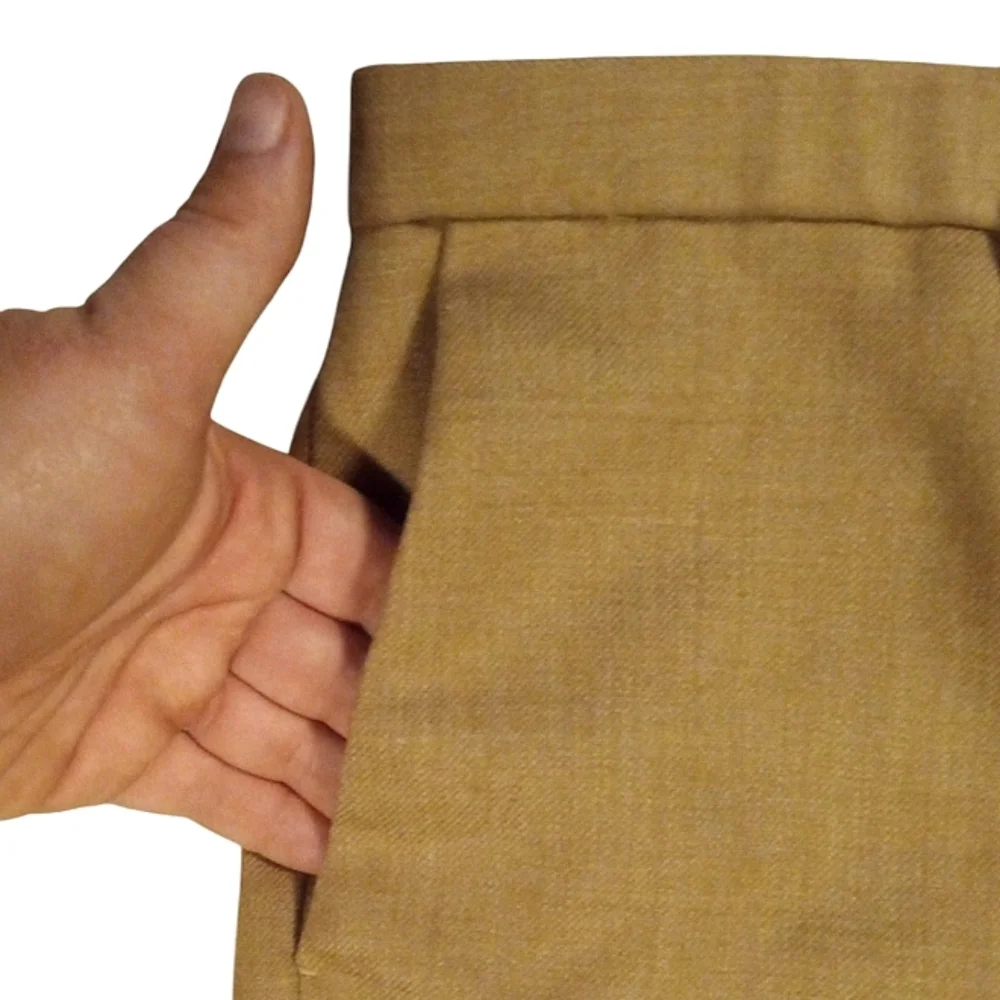 Pendleton Camel Virgin Wool Dress Slacks Pockets Career Office Size 14 - Picture 4 of 11